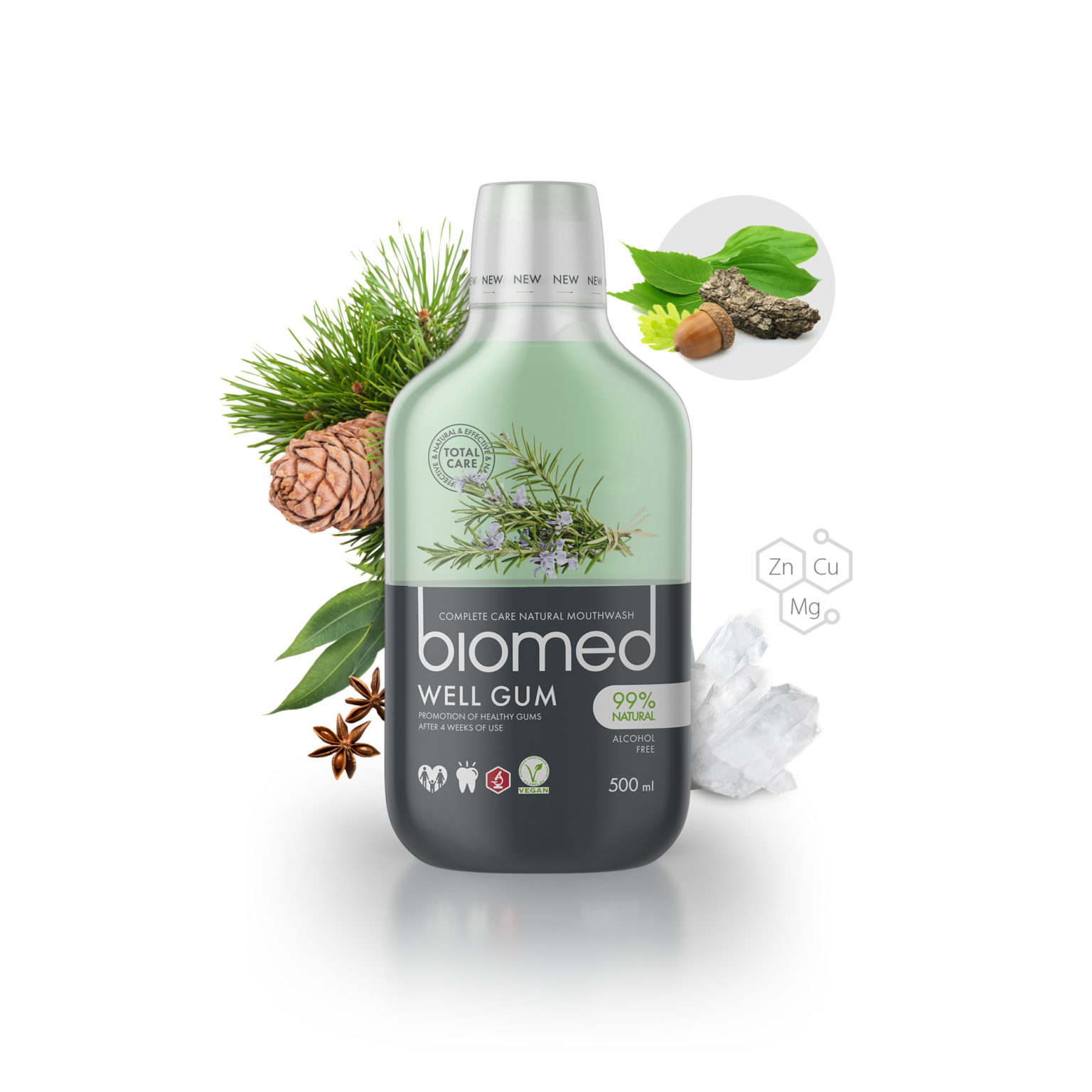 Biomed Well Gum ústní voda 500ml - pasta-splat.cz - dokonalé pasty pro ...