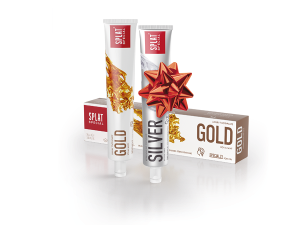 Vánoční SPLAT Special Duo Gold & Silver zubní pasty 2x75ml